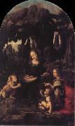 Leonardo  Da Vinci The Virgin of the Rocks china oil painting artist